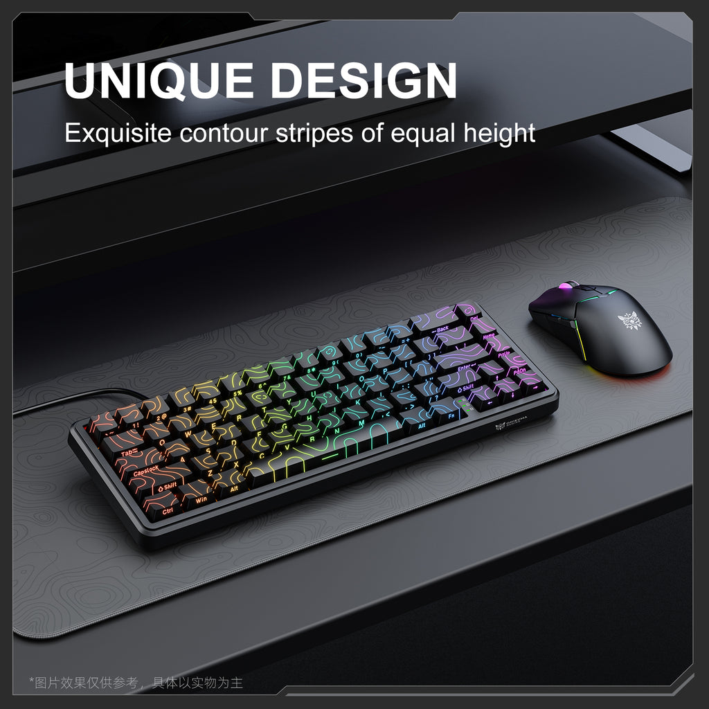 ONIKUMA G67 Rapid Trigger Keyboard 60% Percent, Hall Effect Topographi ...