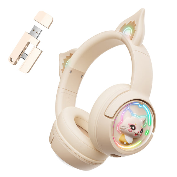 ONIKUMA B5 Tri-Mode Gaming Headset – Bluetooth 5.3, HIFI Sound & Cute Space Capsule Design