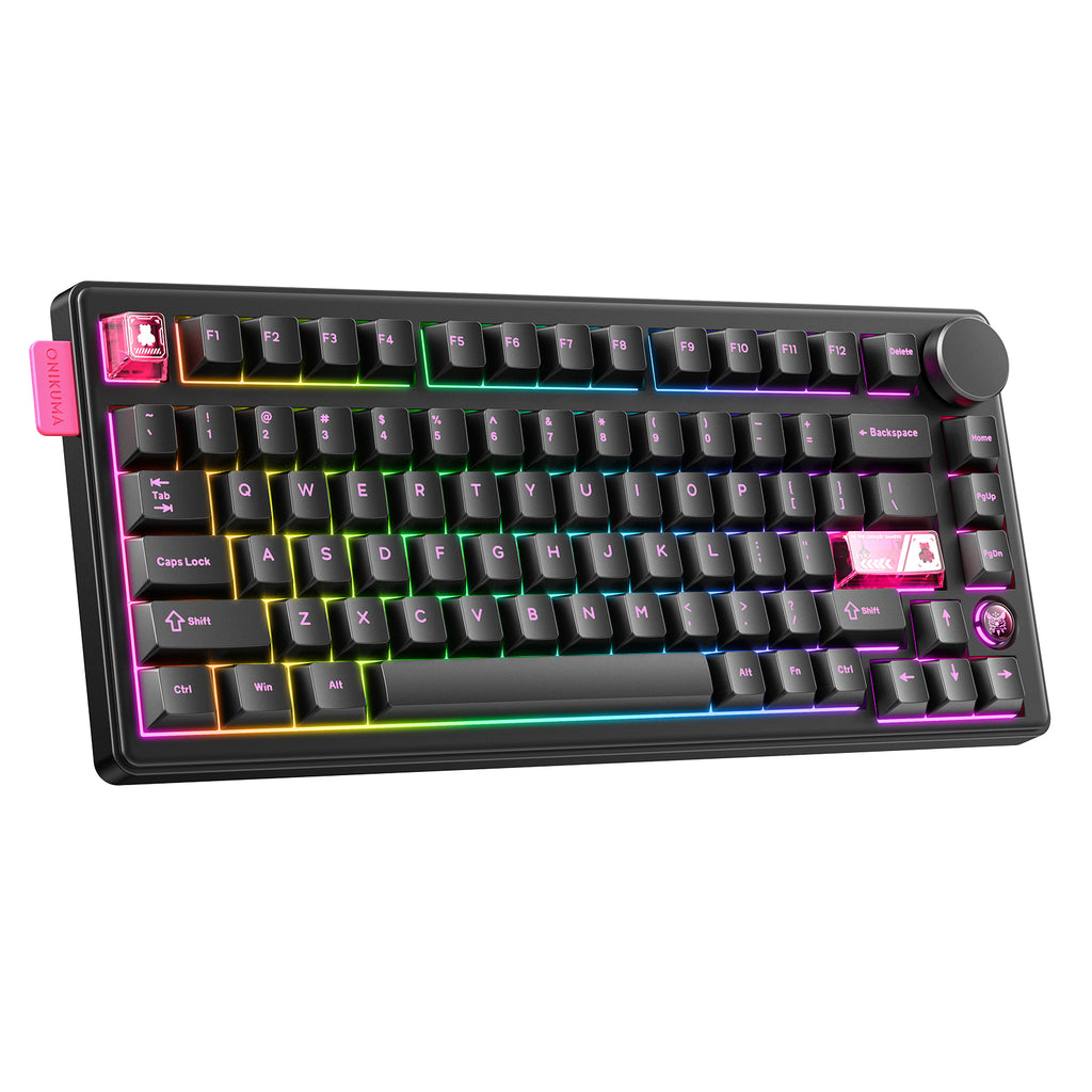 1ms Keyboard ONIKUMA MT706 81-key Triple-Mode Mechanical Keyboard - 1ms Gasket Moun ...