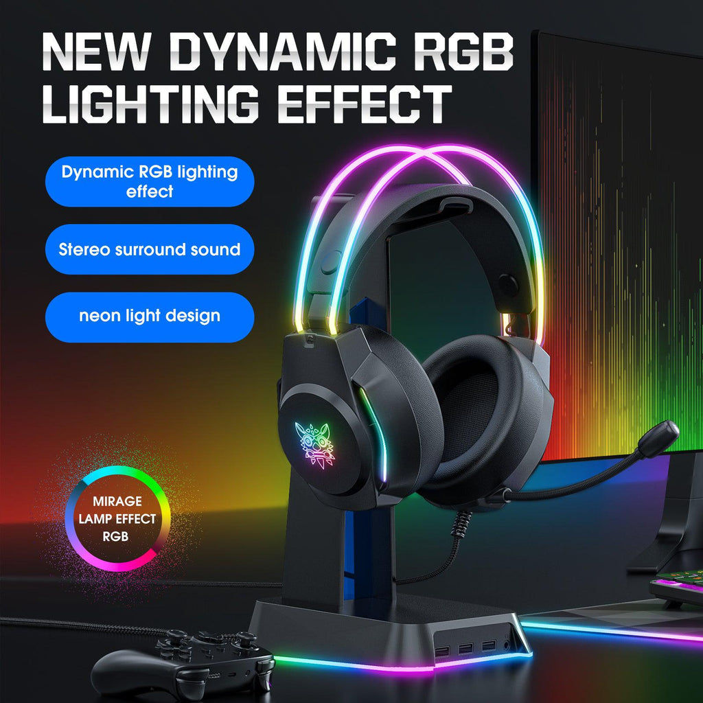 ONIKUMA X26 Head-mounted Earphone RGB Light With Cat's Ears