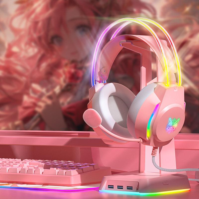 月光爪哇　OC ② ONIKUMA X26 Head-mounted Earphone RGB Light With Cat's Ears