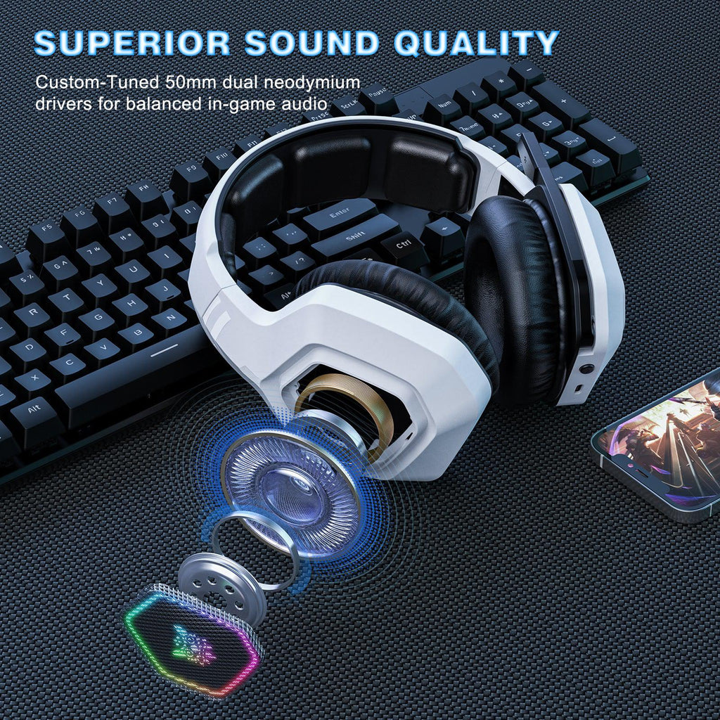 ONIKUMA B100 Headset Headworn Bluetooth 2.4g Wireless Wired Three Mode ...