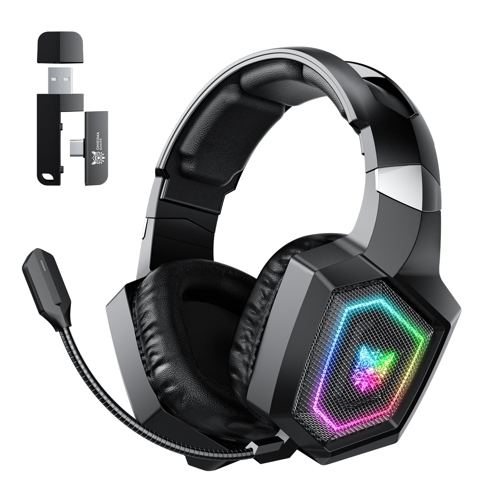 【オンちゃん】Sounds Great 1.3.4.5 ONIKUMA GT806 Wireless Gaming Headset Headworn Bluetooth 2.4