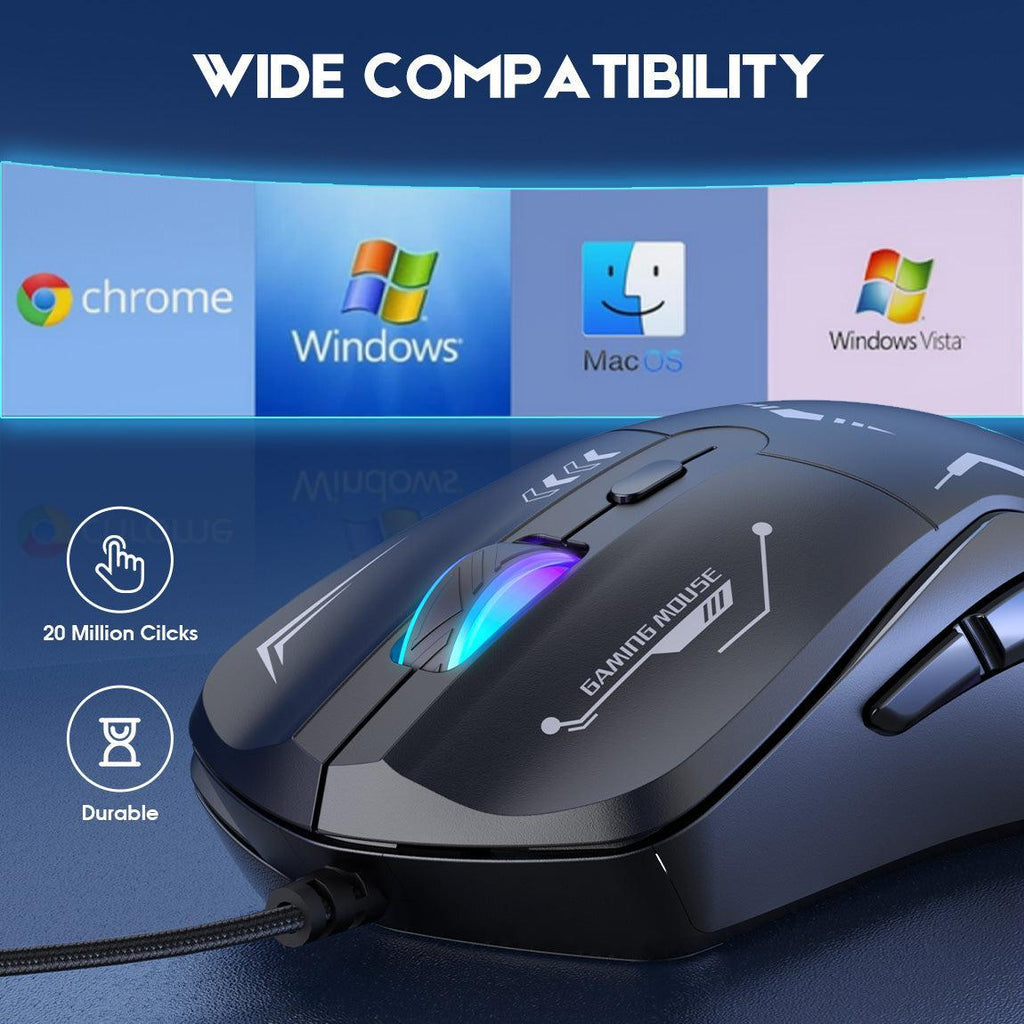Onikuma CW917 Wired Gaming Mouse, PC Computer Mice USB Mouse