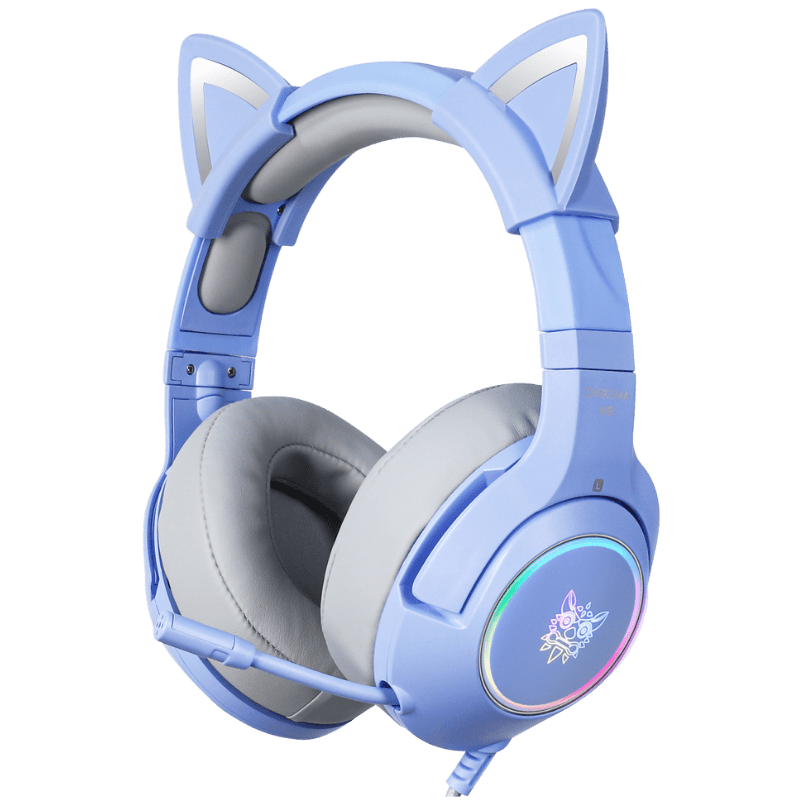 ONIKUMA K9 RGB Stereo Gaming Headset with Cat Ears for PS4, Xbox