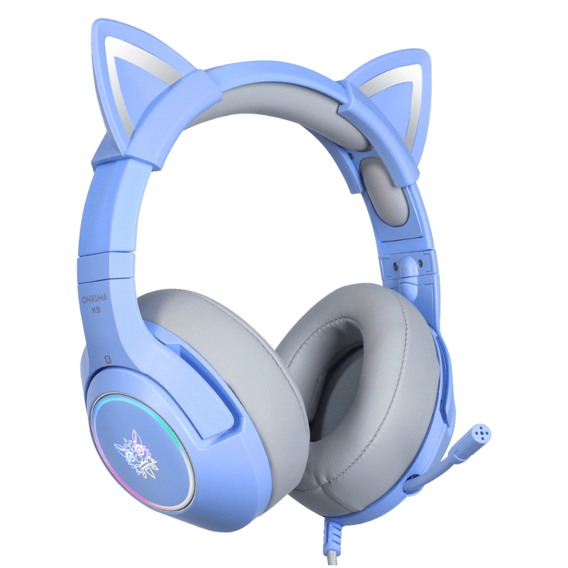 ONIKUMA K9 RGB Stereo Gaming Headset with Cat Ears for PS4, Xbox